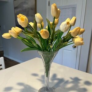 Nearly Natural Real Touch 24ct Yellow Tulip Bouquet - 14” Stem